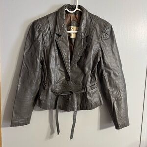 Bermans Korean Leather Jacket Size XS